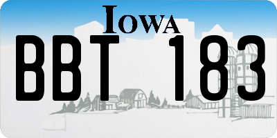 IA license plate BBT183
