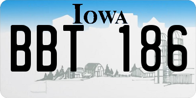 IA license plate BBT186