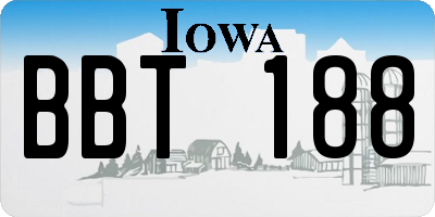 IA license plate BBT188