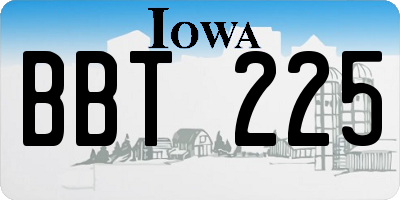 IA license plate BBT225