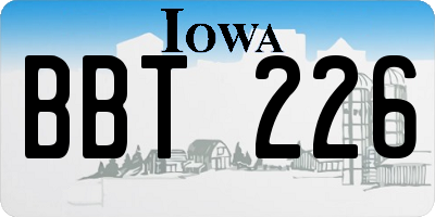 IA license plate BBT226