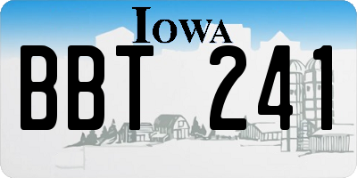 IA license plate BBT241