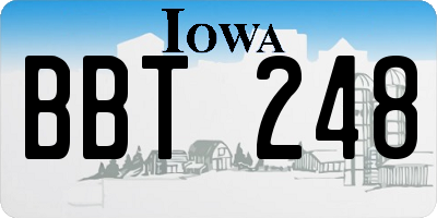 IA license plate BBT248