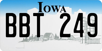 IA license plate BBT249
