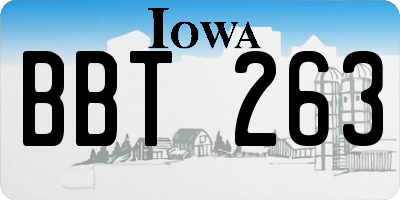 IA license plate BBT263