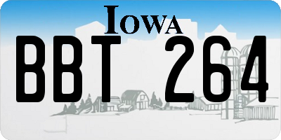 IA license plate BBT264