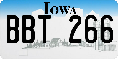 IA license plate BBT266