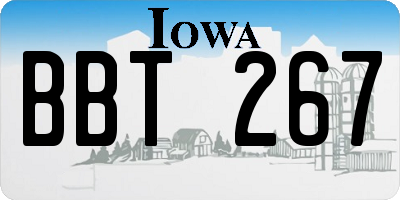 IA license plate BBT267