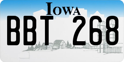 IA license plate BBT268