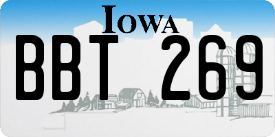 IA license plate BBT269