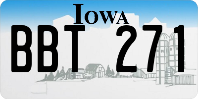 IA license plate BBT271