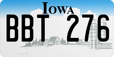 IA license plate BBT276