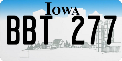 IA license plate BBT277