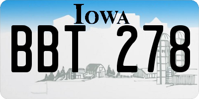 IA license plate BBT278