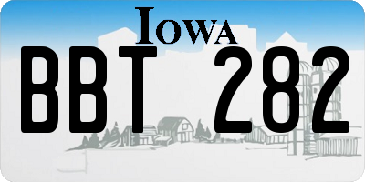 IA license plate BBT282