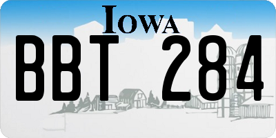 IA license plate BBT284