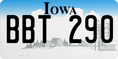 IA license plate BBT290