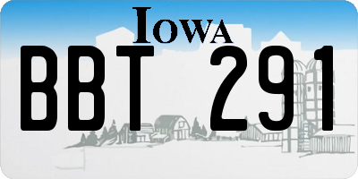 IA license plate BBT291