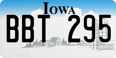 IA license plate BBT295