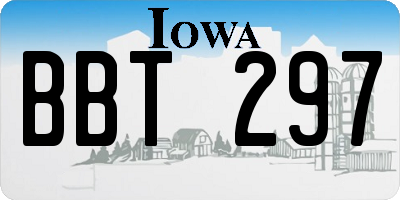 IA license plate BBT297