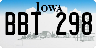 IA license plate BBT298