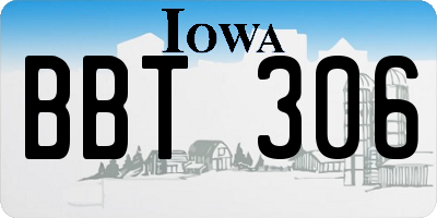 IA license plate BBT306
