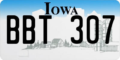 IA license plate BBT307