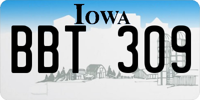 IA license plate BBT309