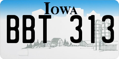 IA license plate BBT313