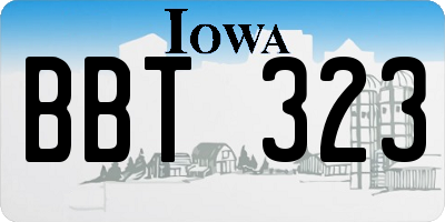 IA license plate BBT323