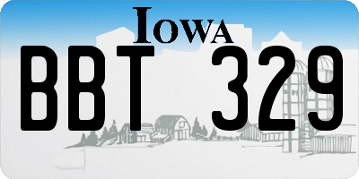 IA license plate BBT329