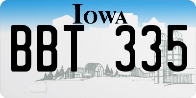 IA license plate BBT335