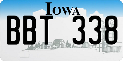 IA license plate BBT338