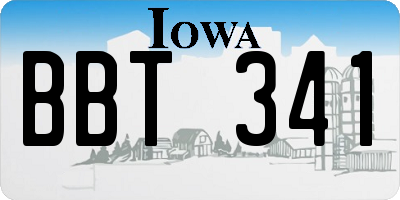 IA license plate BBT341