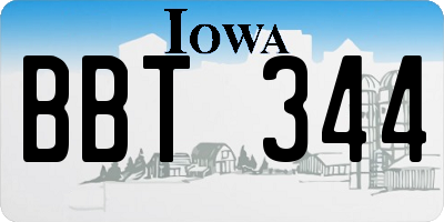 IA license plate BBT344