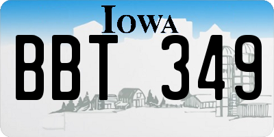 IA license plate BBT349