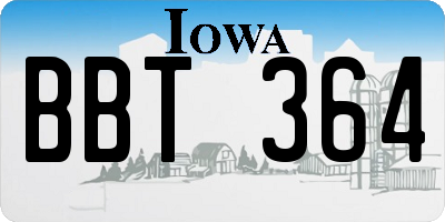 IA license plate BBT364