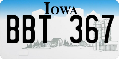 IA license plate BBT367