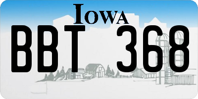 IA license plate BBT368