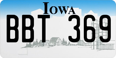 IA license plate BBT369
