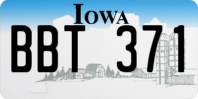 IA license plate BBT371