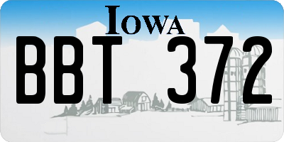 IA license plate BBT372