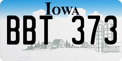 IA license plate BBT373