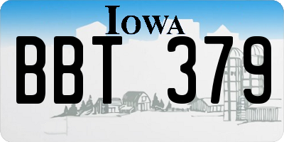 IA license plate BBT379