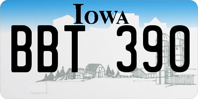 IA license plate BBT390