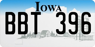 IA license plate BBT396