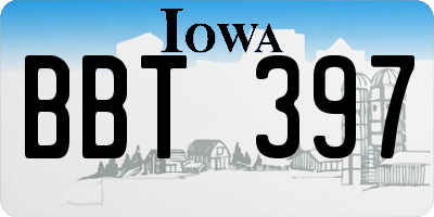 IA license plate BBT397