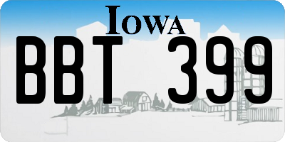 IA license plate BBT399