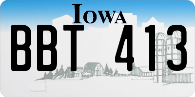 IA license plate BBT413