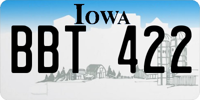 IA license plate BBT422